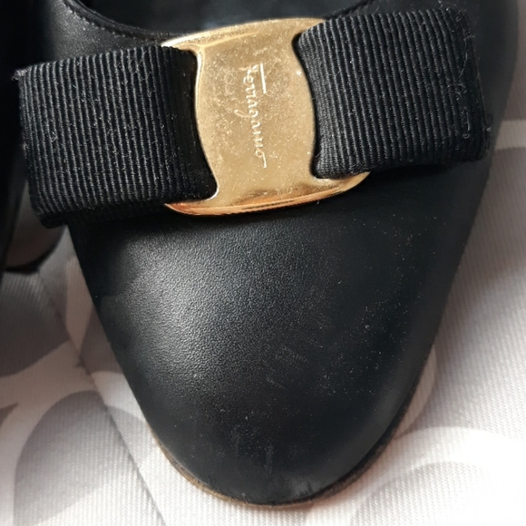 VTG 80s Ferragamo bow buckle flats - Picture 4 of 10